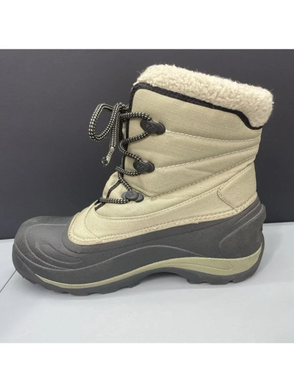 Columbia Cascadian Trinity Snow Winter Boots Waterproof Insulated Tan Womens 9